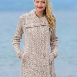 Ladies Authentic Irish Merino Wool Wrap Sweater